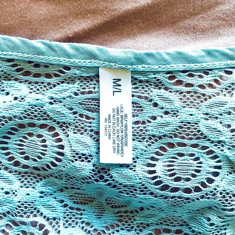 Light Blue Lace Maxi Dress - Picture 6 of 6